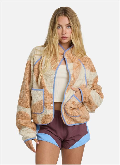 Billabong Vestes polaires Dawney Snap Up femme beige