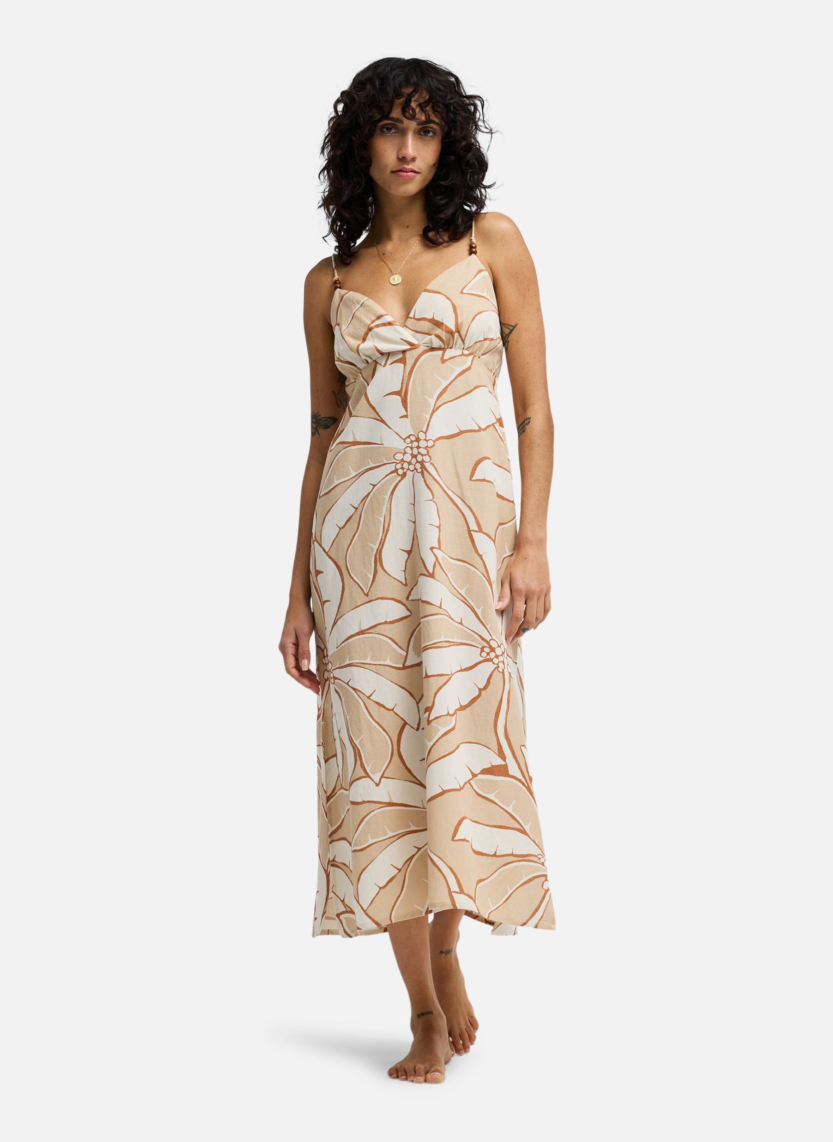 Robes Tropic Breeze Maxi femme beige Billabong Robes Tropic Breeze Maxi femme beige Beige