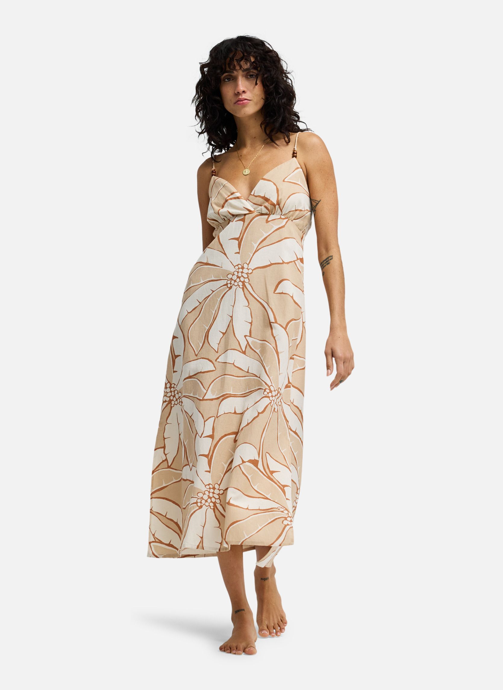 Robes Tropic Breeze Maxi femme beige Billabong Robes Tropic Breeze Maxi femme beige Beige