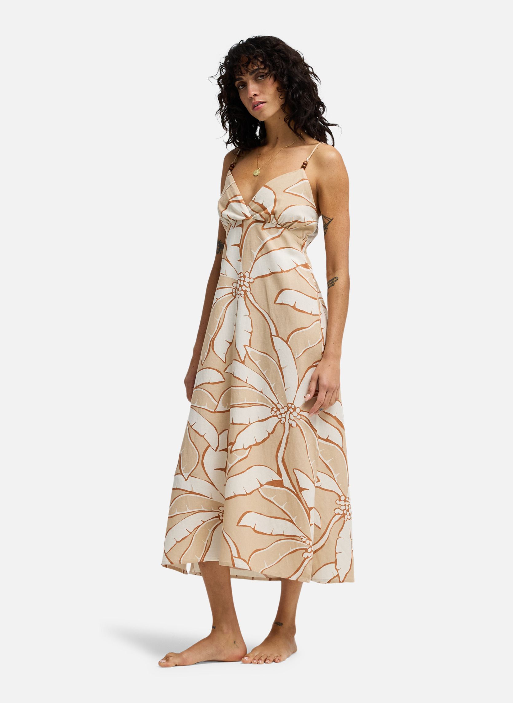Robes Tropic Breeze Maxi femme beige Billabong Robes Tropic Breeze Maxi femme beige Beige