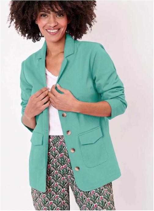 La Fiancée Vestes Veste saharienne unie coton bio LIRIA femme vert