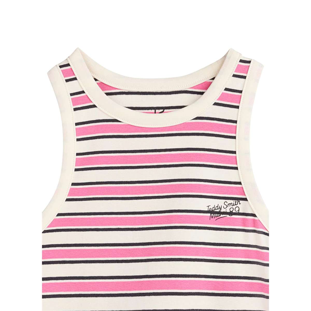Débardeurs Débardeur coton à rayures ajusté - 51107814D fille rose Teddy Smith Débardeurs Débardeur coton à rayures ajusté - 51107814D fille rose Rose