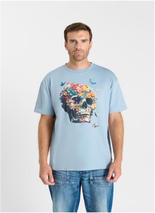 Le temps des cerises Tee-shirts Tee-Shirt ARTEMIO Blue homme bleu