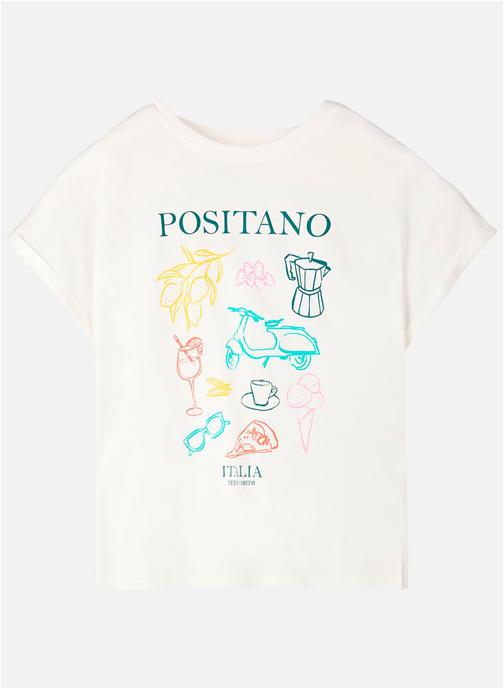 Teddy Smith Tee-shirts T-shirt coton droit - 31018042D femme blanc