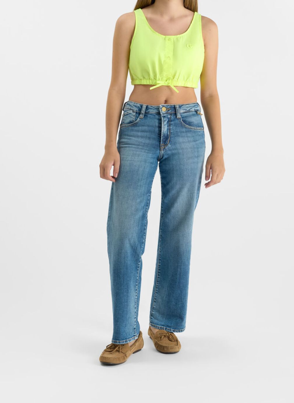 Jeans droits Jeans loose Blue fille bleu Le temps des cerises Jeans droits Jeans loose Blue fille bleu Bleu