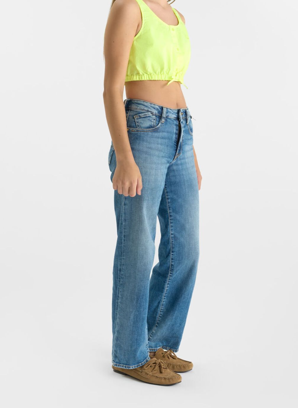 Jeans droits Jeans loose Blue fille bleu Le temps des cerises Jeans droits Jeans loose Blue fille bleu Bleu