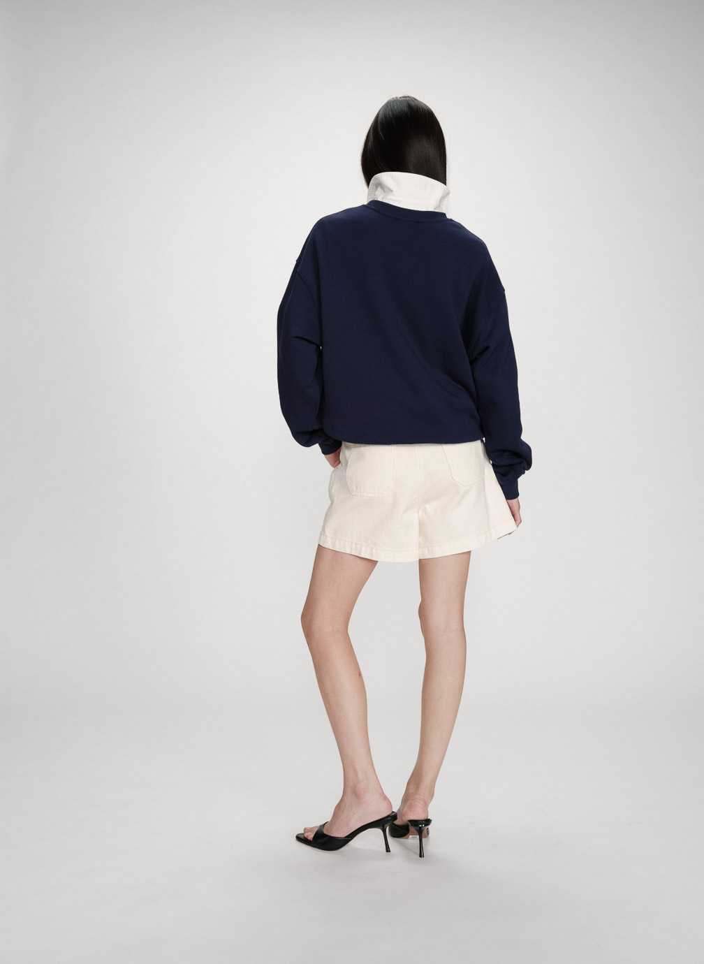 Sweats à capuche Pull oversize en coton à message brodé marine Valino femme bleu Grace & Mila Sweats à capuche Pull oversize en coton à message brodé marine Valino femme bleu Bleu marine