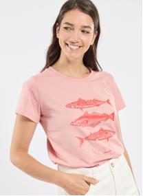 Tee-shirts T-shirt Cybaille pivoine femme blanc