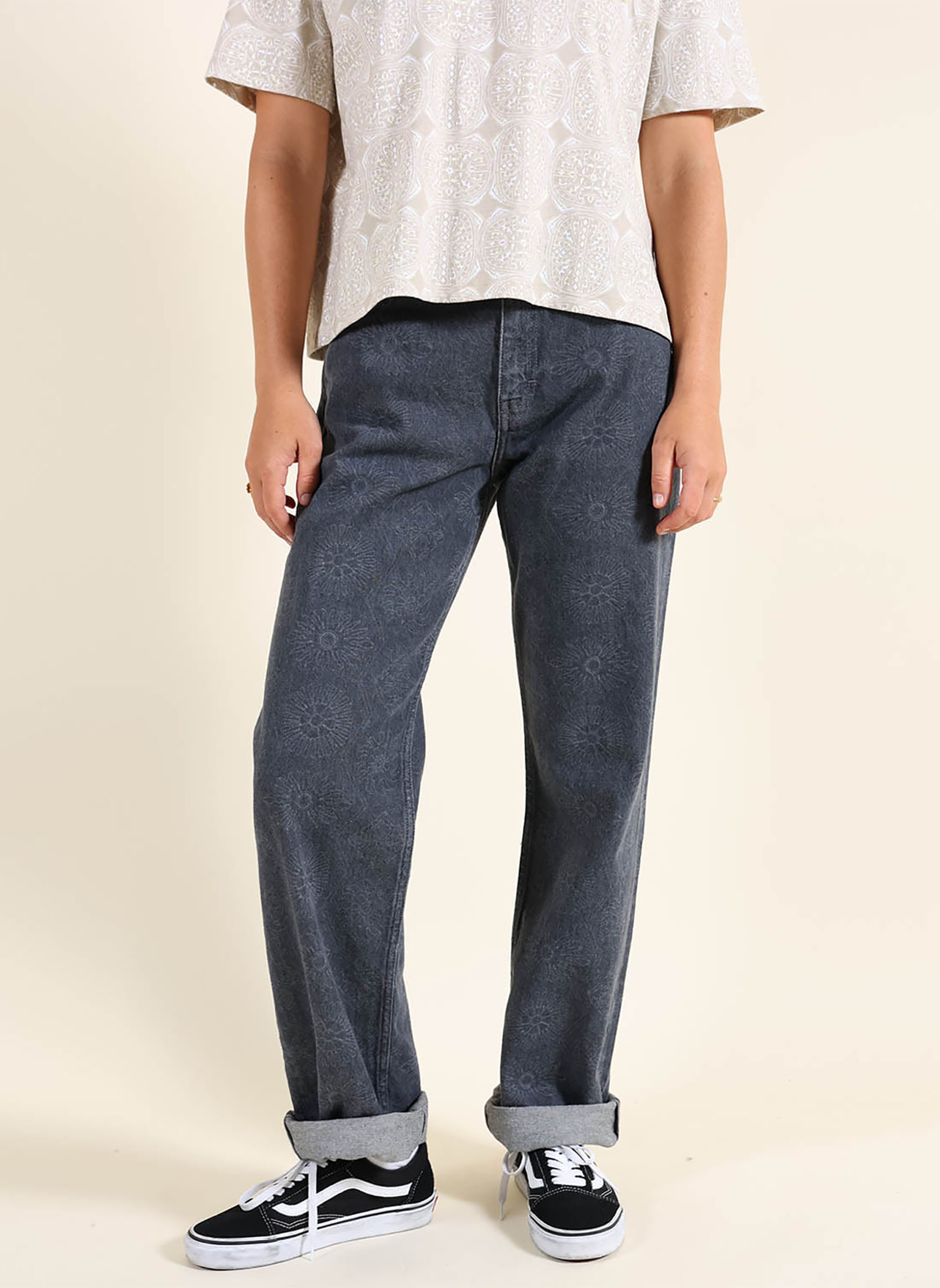 Pantalons droit MOTEL femme gris Oxbow Pantalons droit MOTEL femme gris Gris foncé