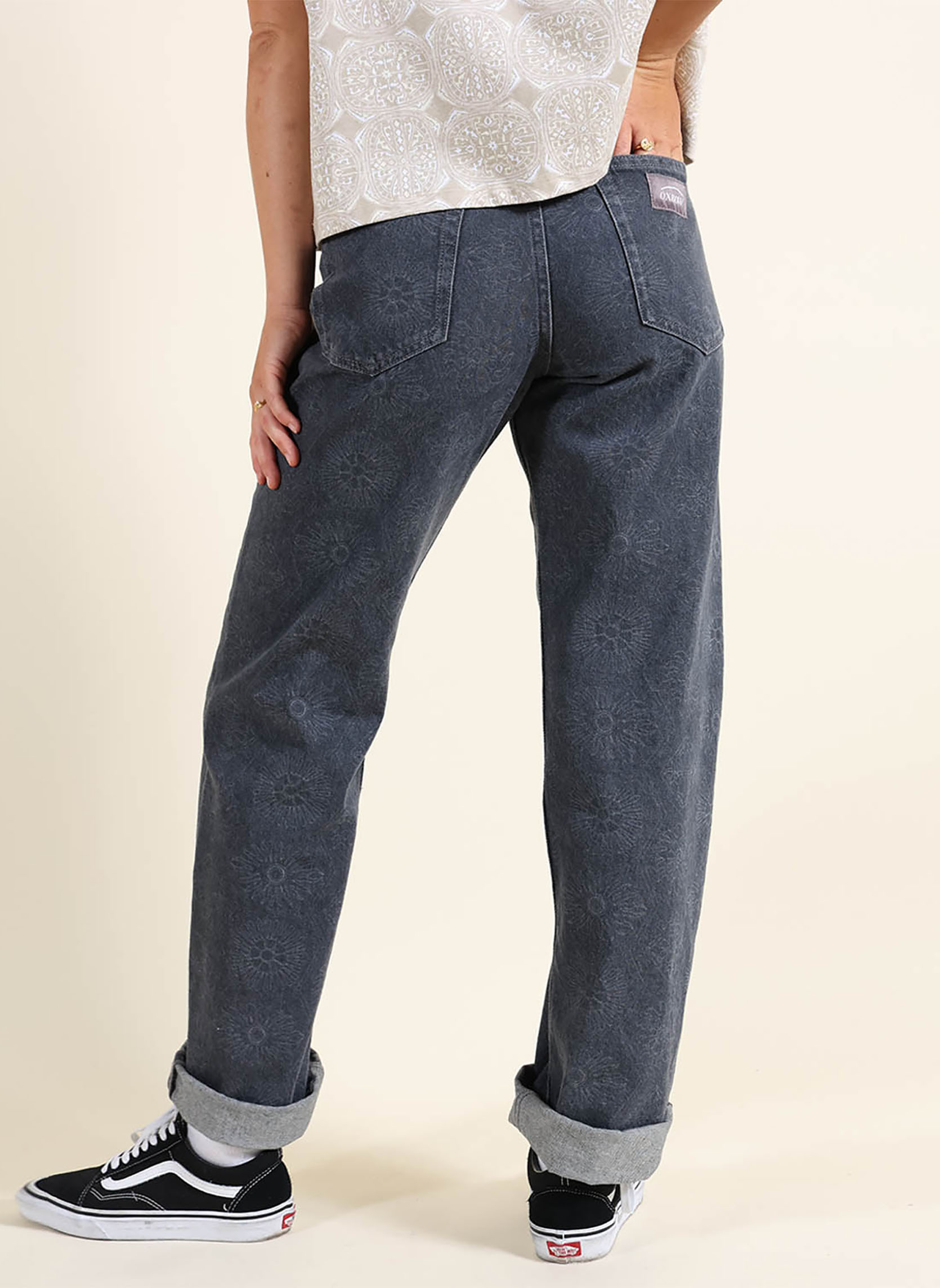 Pantalons droit MOTEL femme gris Oxbow Pantalons droit MOTEL femme gris Gris foncé