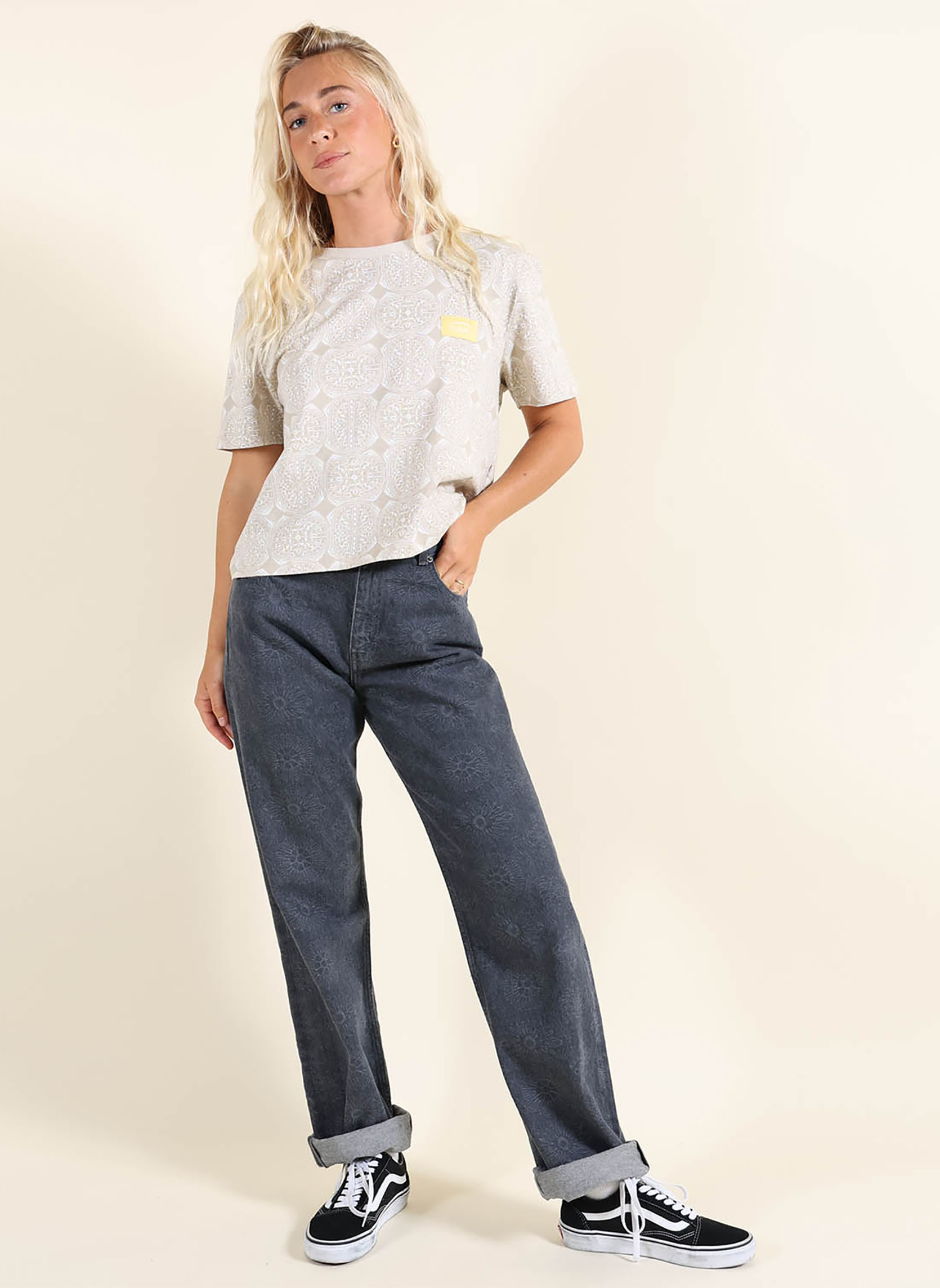 Pantalons droit MOTEL femme gris Oxbow Pantalons droit MOTEL femme gris Gris foncé