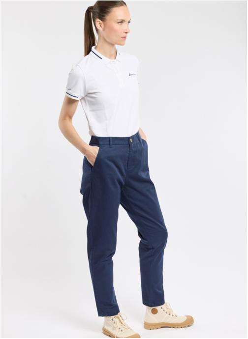 Bermudes Pantalons droit Pantalon Lofer beige femme bleu