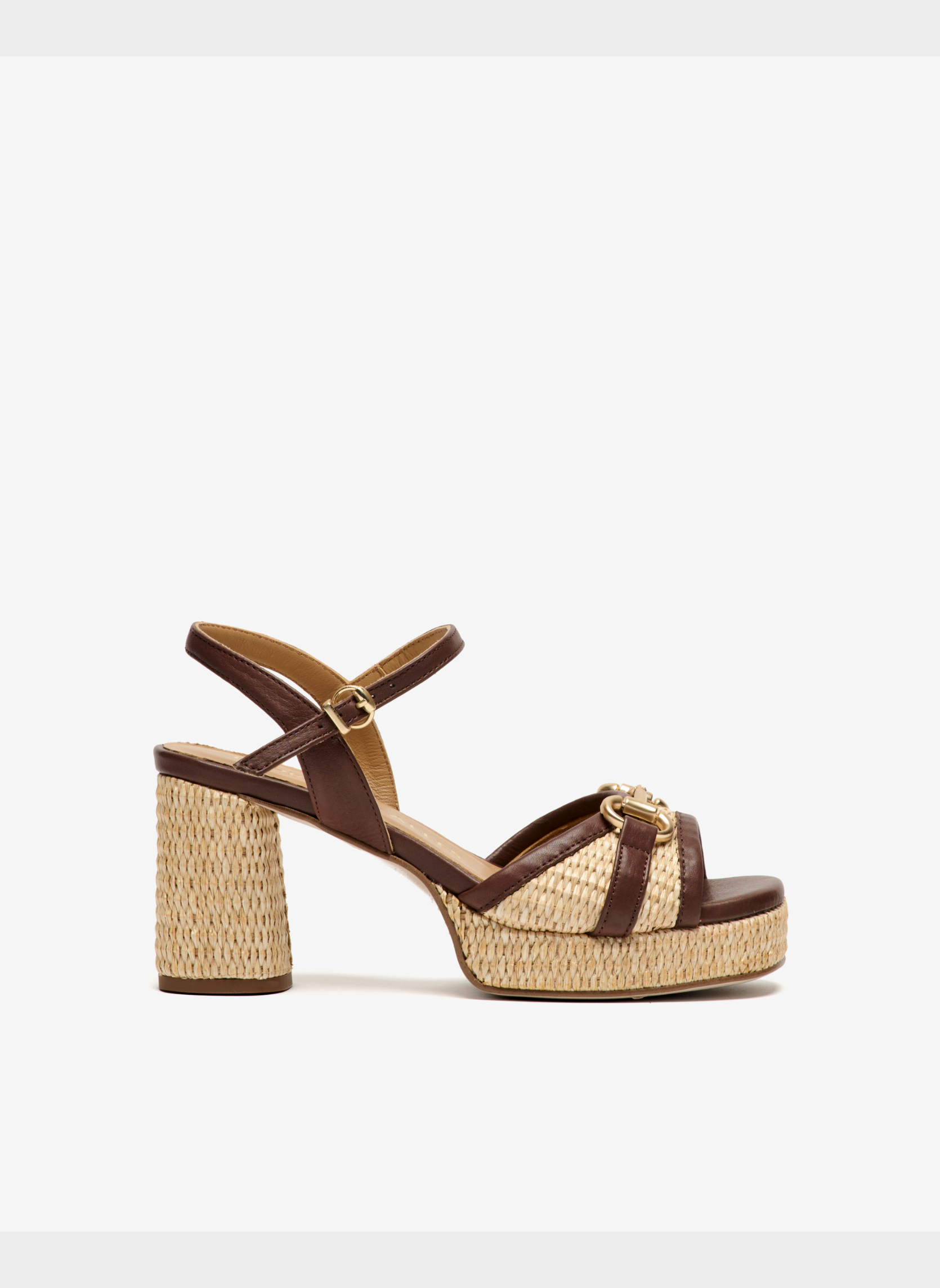 Sandales CHICLANA RAFHIA MARRON ET SANDALES EN CUIR À TALONS femme marron Pedro Miralles Sandales CHICLANA RAFHIA MARRON ET SANDALES EN CUIR À TALONS femme marron Marron