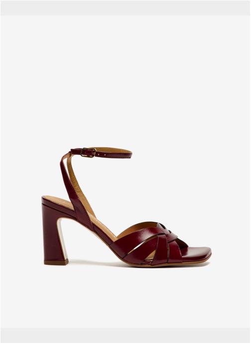 Pedro Miralles Sandales SADA SANDALES EN CUIR BORDEAUX À TALONS femme rouge