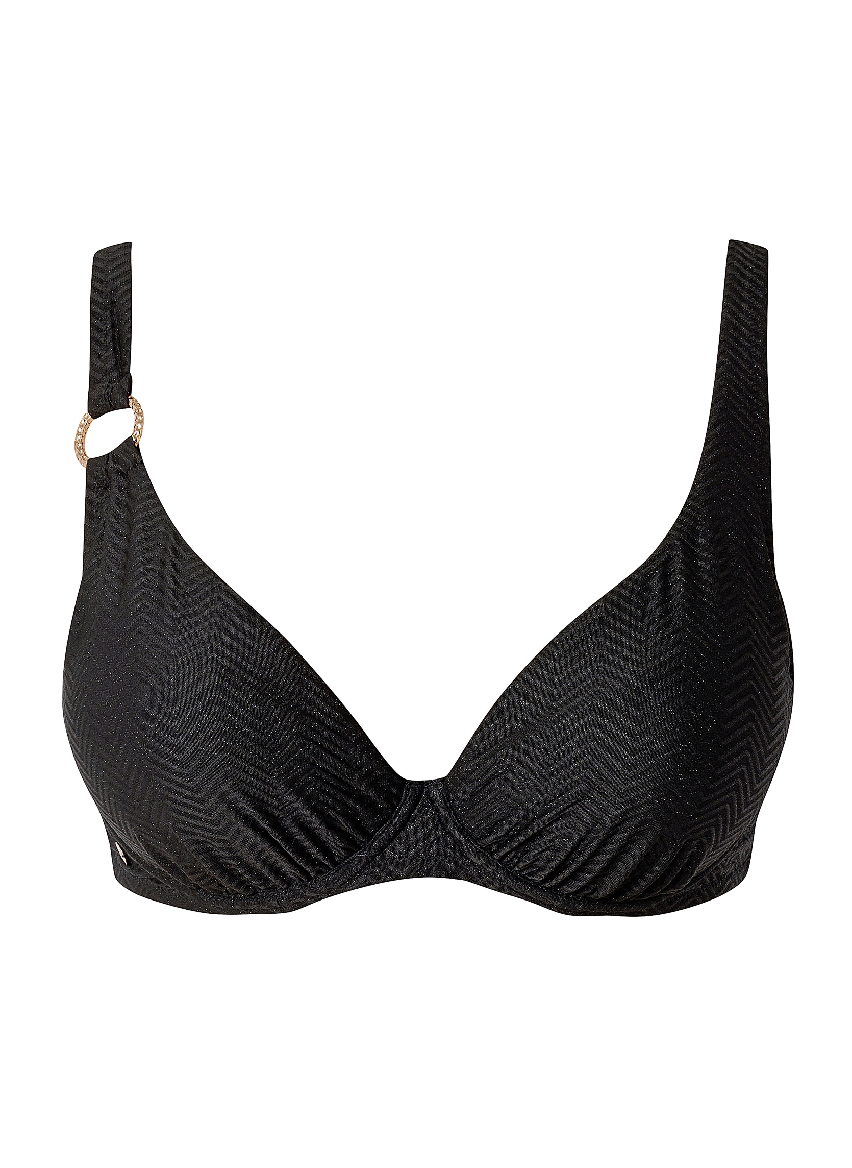 Hauts de maillot balconnet Haut de maillot de bain armaturé grand maintien noir Désinvolte femme noir Brigitte Bardot Hauts de maillot balconnet Haut de maillot de bain armaturé grand maintien noir Désinvolte femme noir Noir
