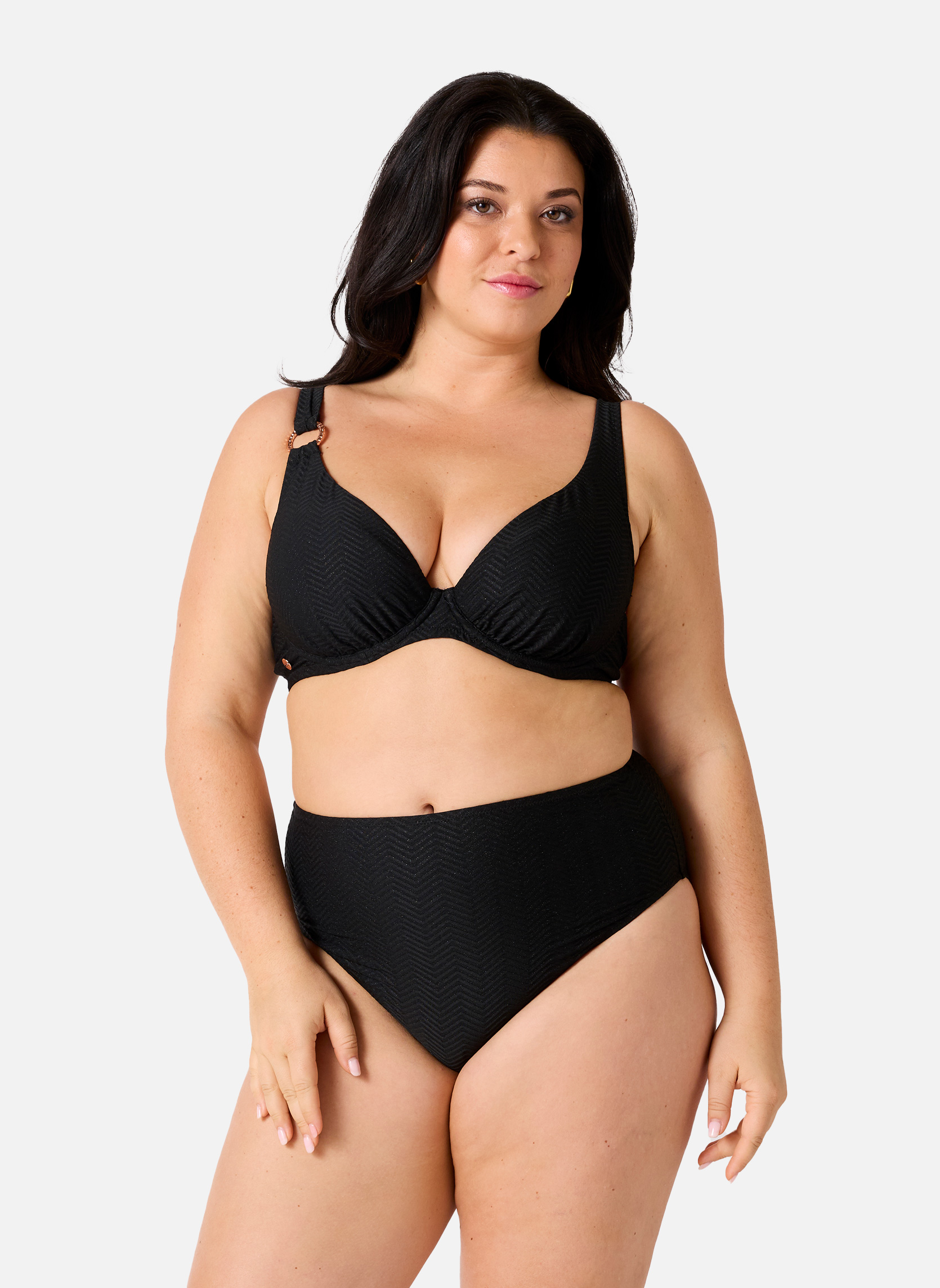 Hauts de maillot balconnet Haut de maillot de bain armaturé grand maintien noir Désinvolte femme noir Brigitte Bardot Hauts de maillot balconnet Haut de maillot de bain armaturé grand maintien noir Désinvolte femme noir Noir