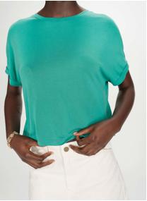 Tee-shirts T-shirt oversize en modal col rond vert Parma femme vert Grace & Mila Tee-shirts T-shirt oversize en modal col rond vert Parma femme vert Vert