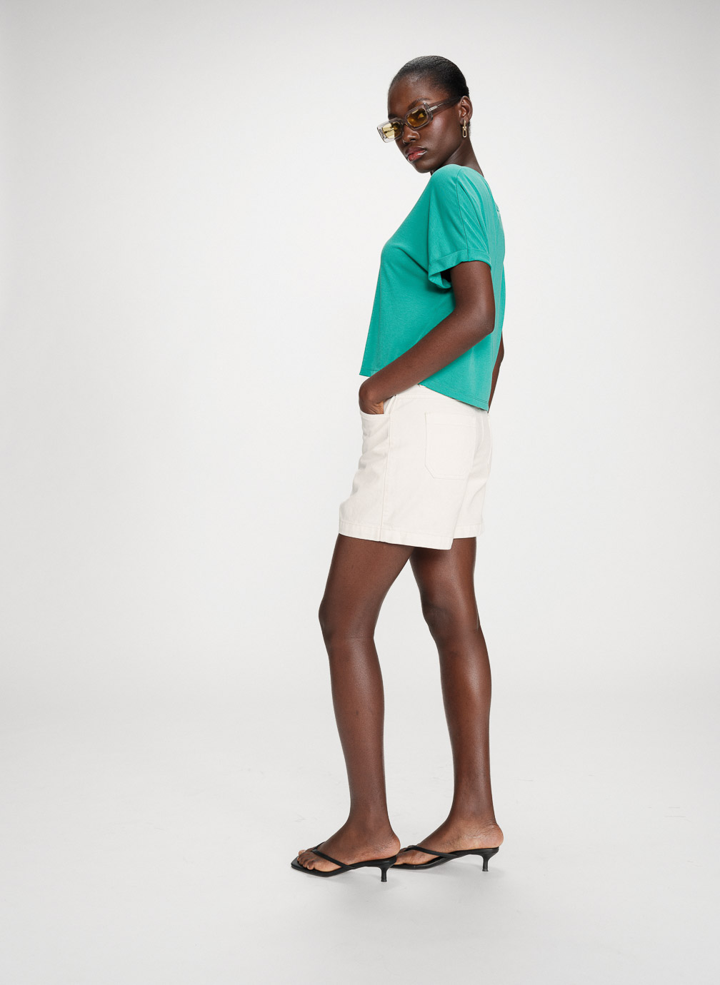 Tee-shirts T-shirt oversize en modal col rond vert Parma femme vert Grace & Mila Tee-shirts T-shirt oversize en modal col rond vert Parma femme vert Vert