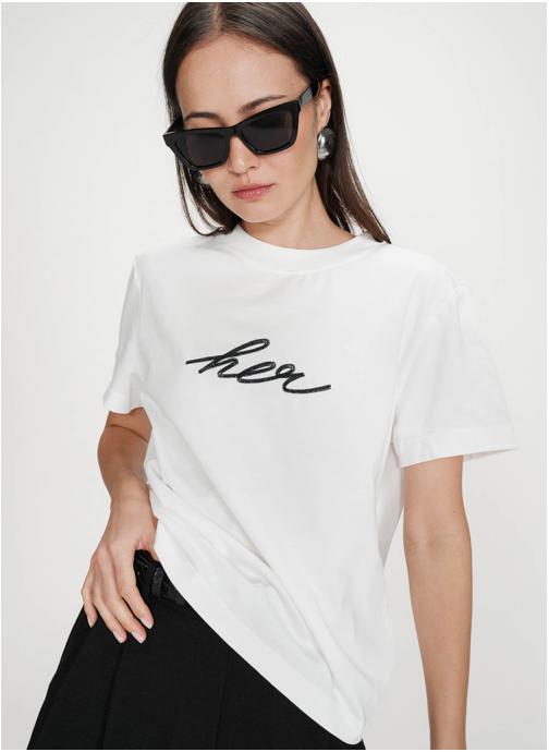 Grace & Mila Tee-shirts T-shirt en coton manches courtes ivoire Vanders femme beige