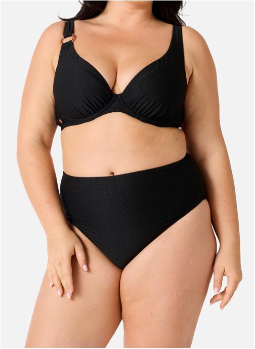 Brigitte Bardot Maillots de bain Culotte de bain taille haute noire Désinvolte femme noir