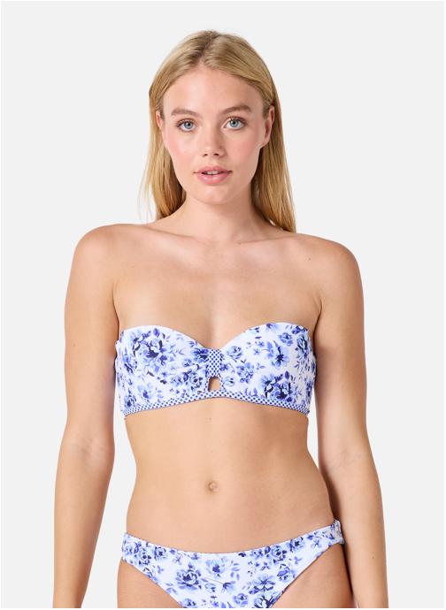 Brigitte Bardot Hauts de maillot bandeau Haut de maillot de bain bandeau blanc Mythe femme bleu