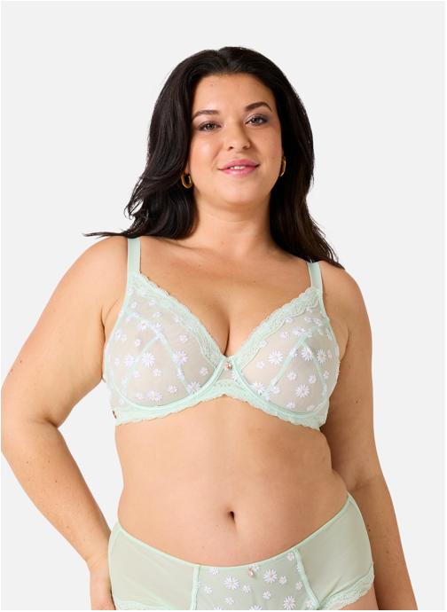 Brigitte Bardot Brassières Soutien-gorge corbeille grand maintien vert Délicatesse femme vert