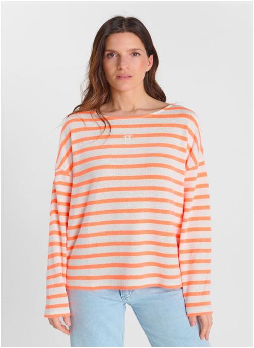 Le temps des cerises Pulls Pull RUDETTE Orange femme orange