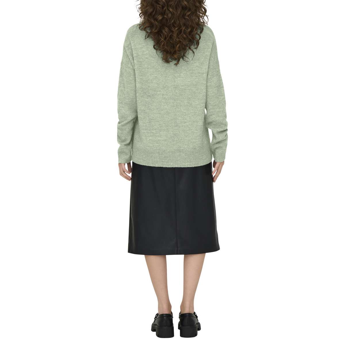 Pulls Pull col v droit - 15207823 femme vert JDY Pulls Pull col v droit - 15207823 femme vert Vert