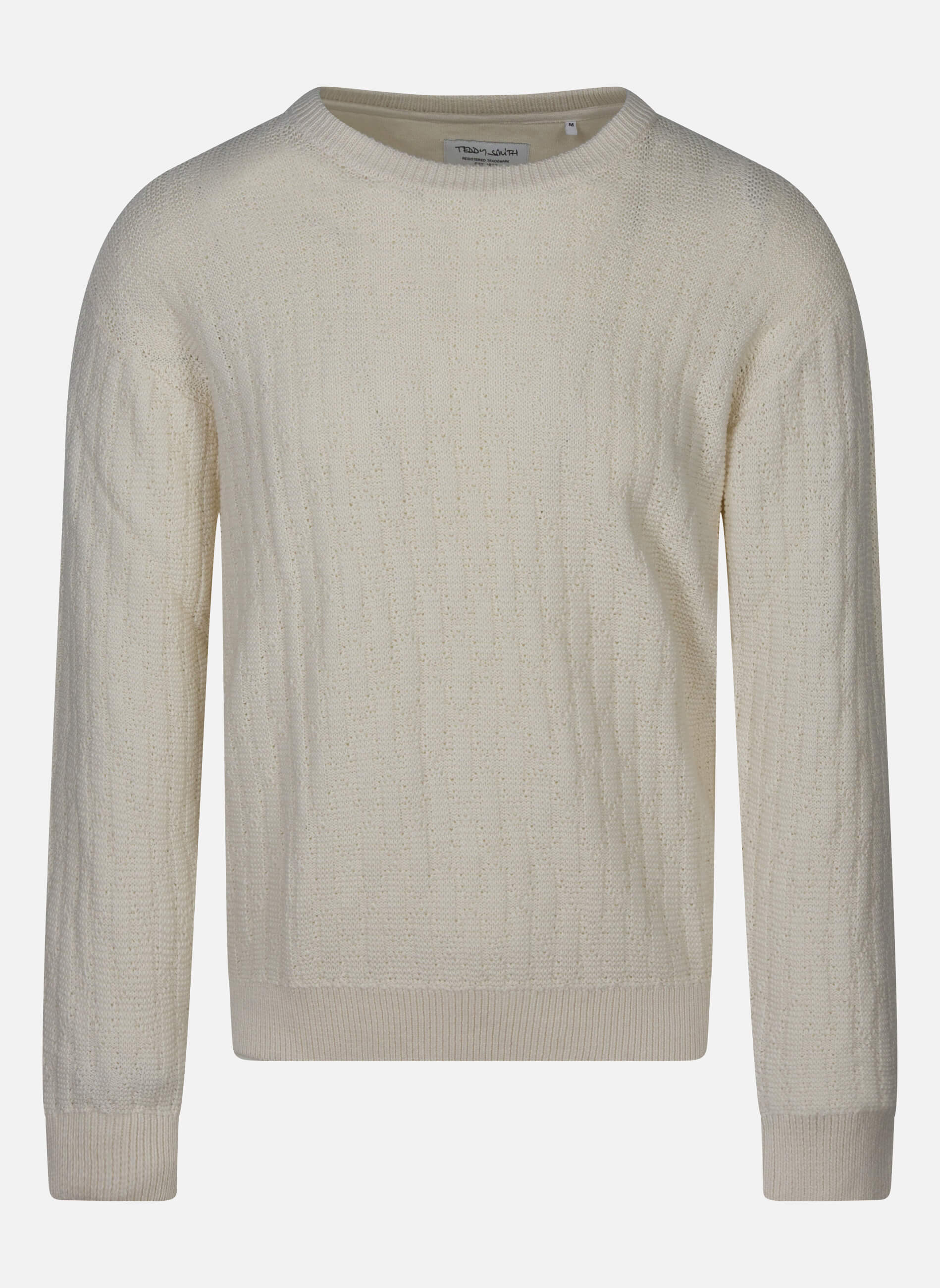 Pulls Pull col rond droit homme blanc Teddy Smith Pulls Pull col rond droit homme blanc Blanc