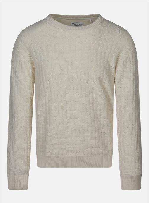 Teddy Smith Pulls Pull col rond droit homme blanc