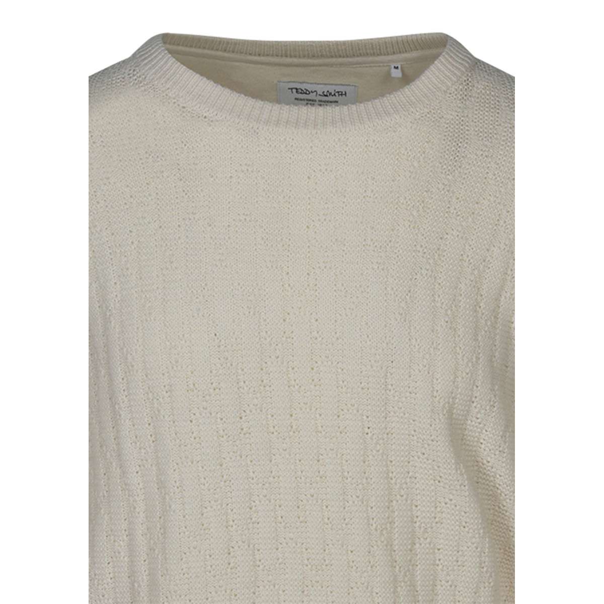 Pulls Pull col rond droit homme blanc Teddy Smith Pulls Pull col rond droit homme blanc Blanc