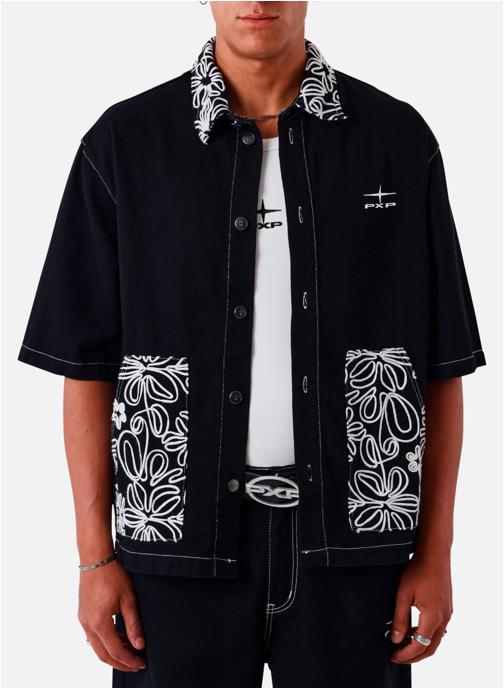 Project X Vestes en jean Blouson en Jean coton droit - U2693105 homme noir