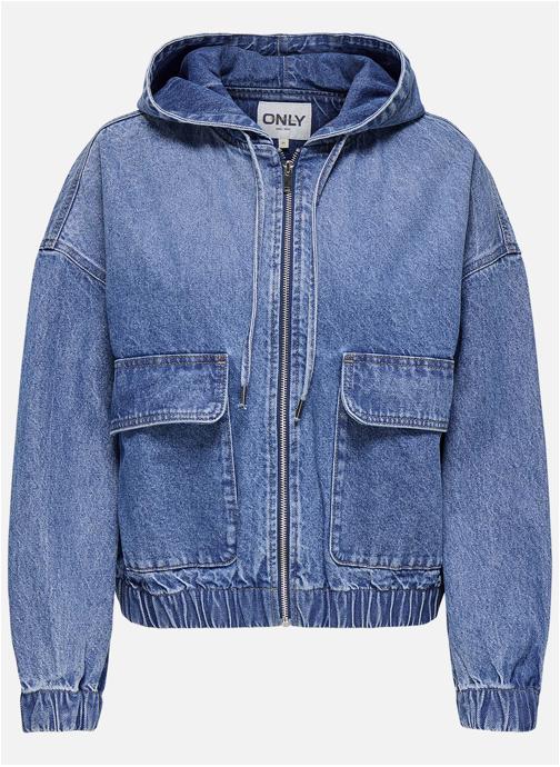 ONLY Blousons Blouson coton droite KENZIE - 15356696 femme bleu