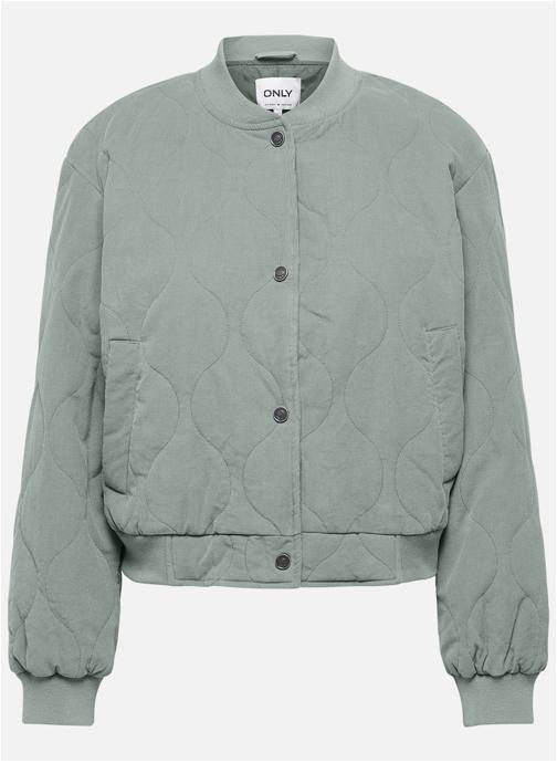 ONLY Blousons Bomber coton géométrique droit - 15361831 femme vert