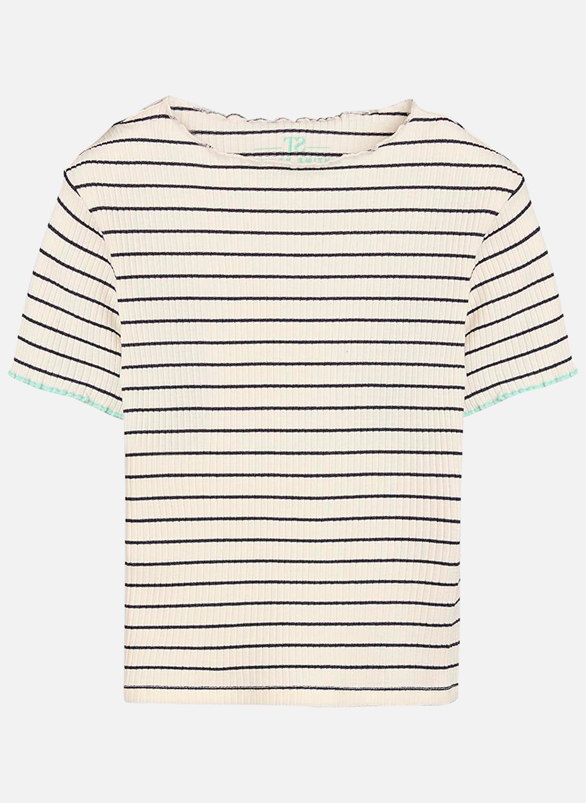 Débardeurs Top coton à rayures ajusté - 51007813D fille blanc Teddy Smith Débardeurs Top coton à rayures ajusté - 51007813D fille blanc Blanc