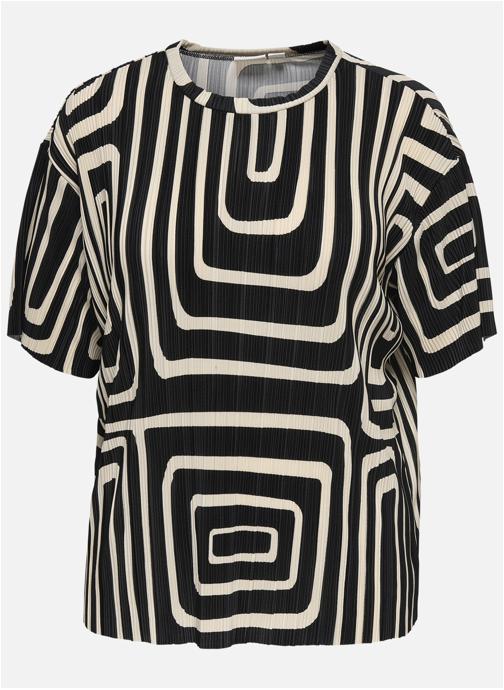 ONLY CARMAKOMA Tops Top géométrique droit - 15370220 femme noir