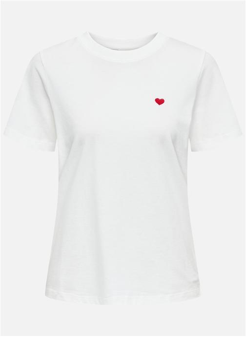 JDY Tee-shirts T-shirt coton droit - 15298612 femme blanc