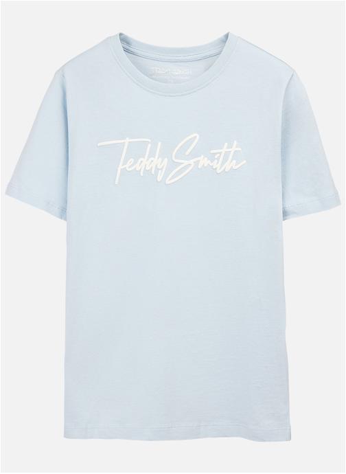 Teddy Smith Tee-shirts T-shirt coton col rond droit - 61007300D garçon bleu
