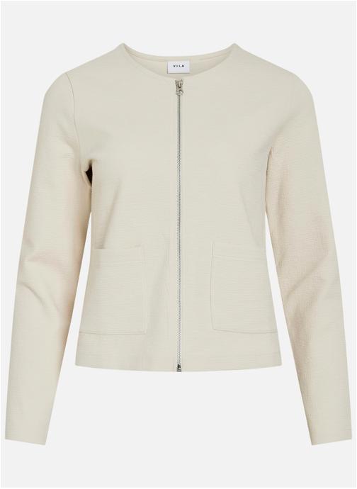 Vila Gilets Gilet coton biologique mélangé droit - 14113074 femme blanc