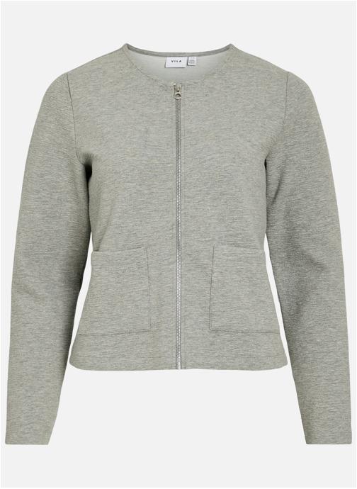 Vila Gilets Gilet droit - 14113074 femme gris