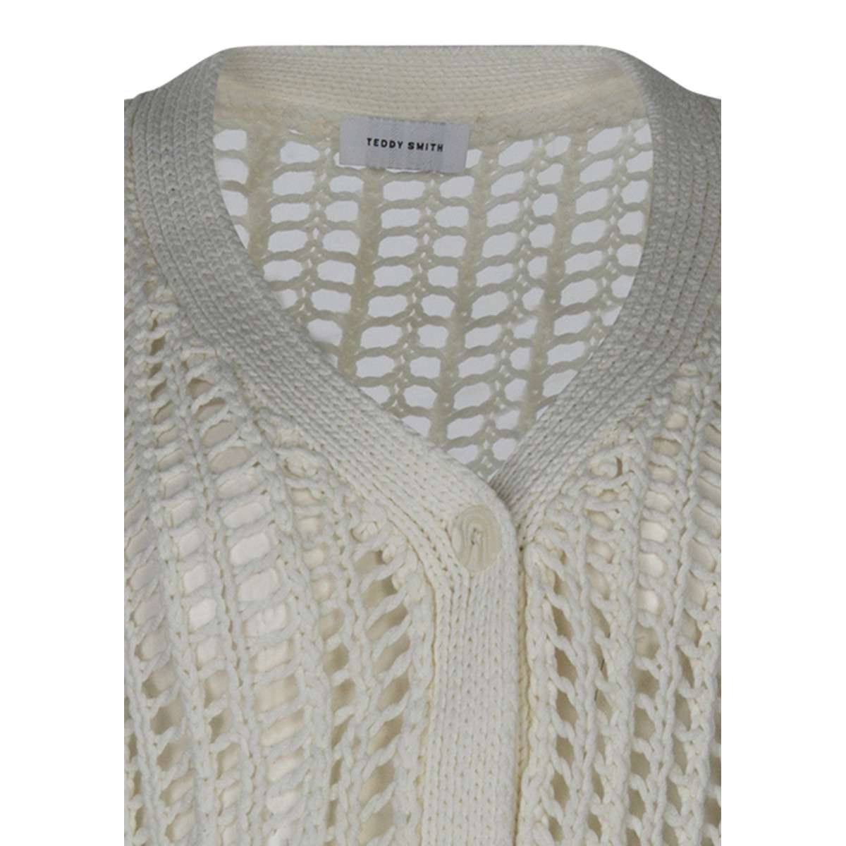Gilets Gilet ample - 30918037D femme blanc Teddy Smith Gilets Gilet ample - 30918037D femme blanc Blanc