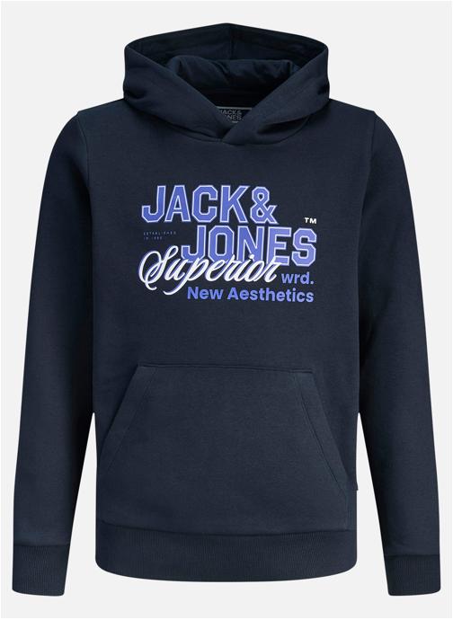 Jack & Jones Sweats à capuche Sweat coton mélangé col à capuche droit - 12279744 garçon bleu