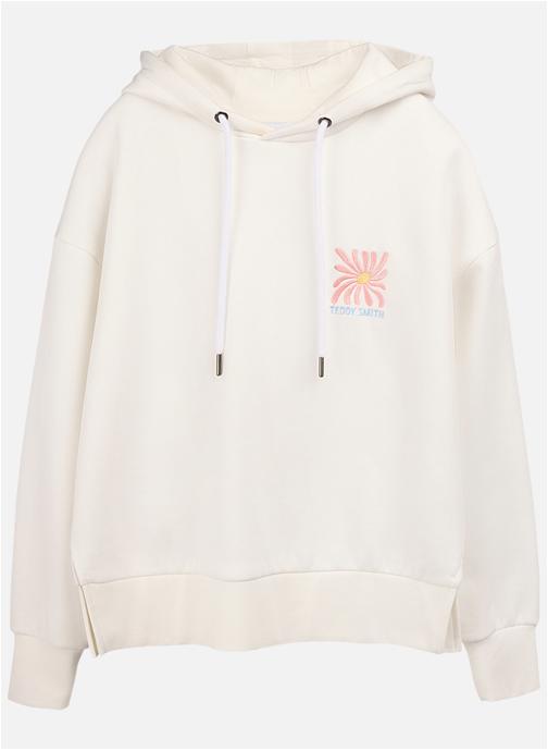 Teddy Smith Sweats à capuche Sweat à motifs à capuche droit - 30818028D femme blanc