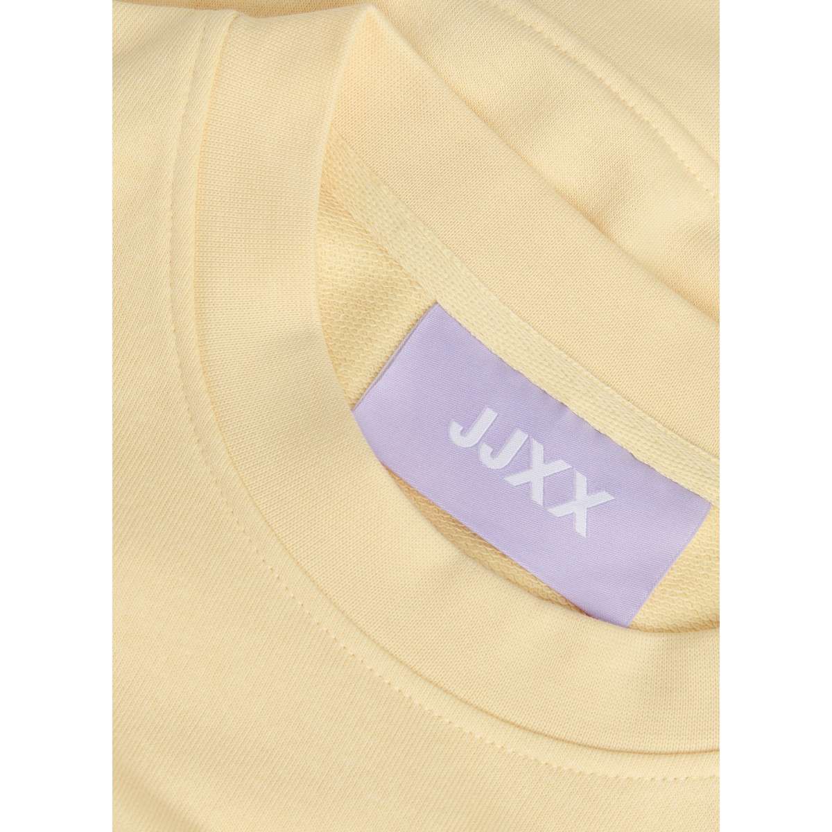 Sweats à capuche Sweat coton col col rond femme jaune JJXX Sweats à capuche Sweat coton col col rond femme jaune Jaune