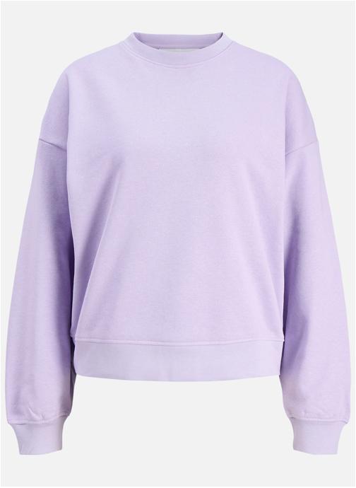 JJXX Sweats à capuche Sweat coton col col rond femme violet