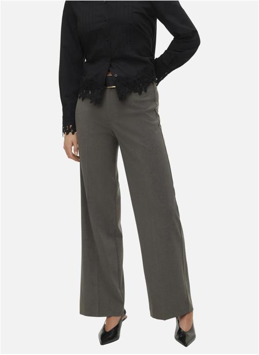 Vero Moda Pantalons droit Pantalon ample - 10334103 L32 34 femme gris