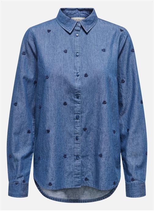 JDY Chemises Chemisier coton à motifs droit - 15363999 femme bleu