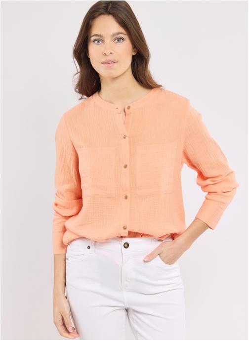Bermudes Chemises Chemise Corlyne mandarine femme orange