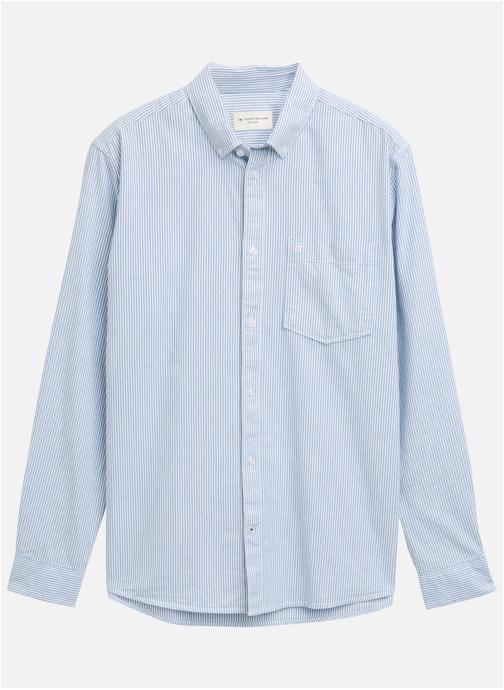 Tom Tailor Chemises Chemise coton à rayures droite - 1042640 homme bleu