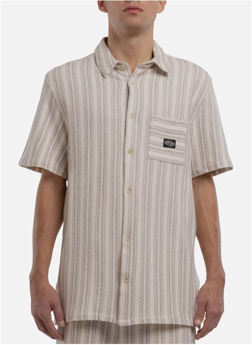 Teddy Smith Chemises Chemise coton mélangé à rayures droite - 10717392D homme blanc